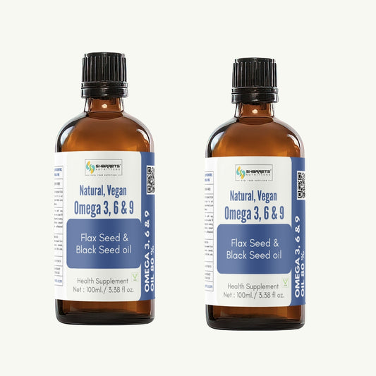 Sharrets Flaxseed and Black Seed Oil- Omega 3 6 9 - 100ml 