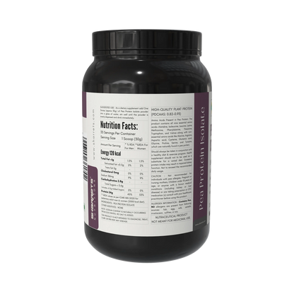 Pea protein isolate 80 percent powder nutrition facts and ingredients panel vegan plant protein by Sharrets Nutritions