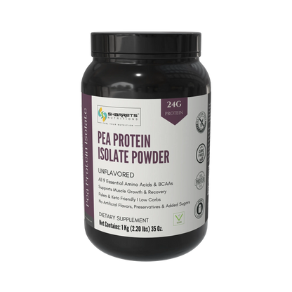 Pea protein isolate 80 percent powder unflavored vegan plant protein supplement 1kg for sports nutrition by Sharrets Nutritions