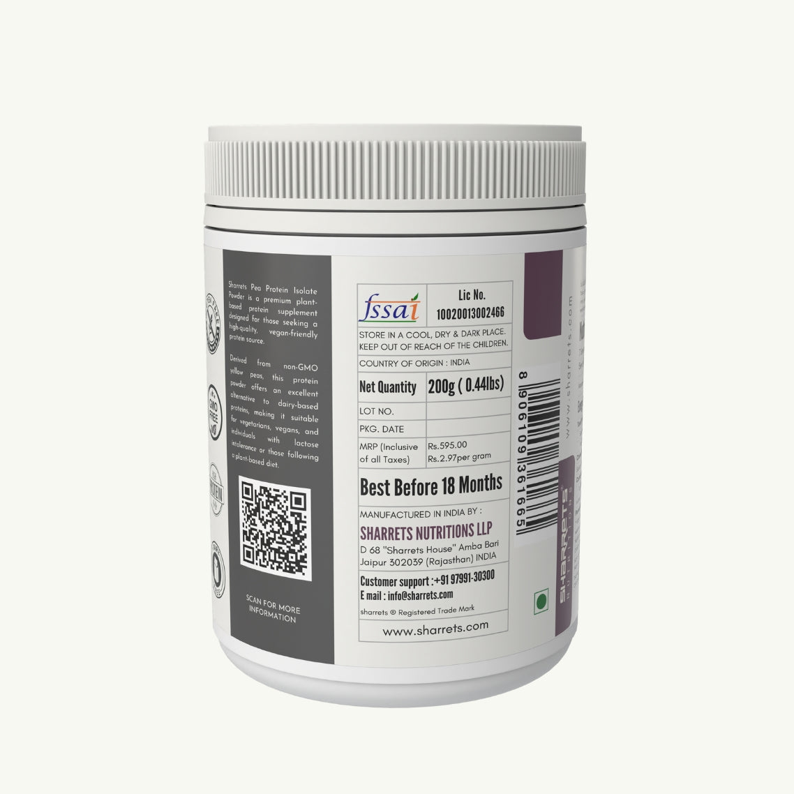 Sharrets Pea Protein Powder Isolate 