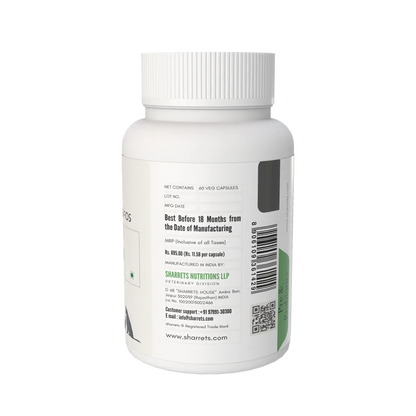 Pet probiotic capsules for dogs and cats – 60 capsule supplement for digestive health and gut microbiome