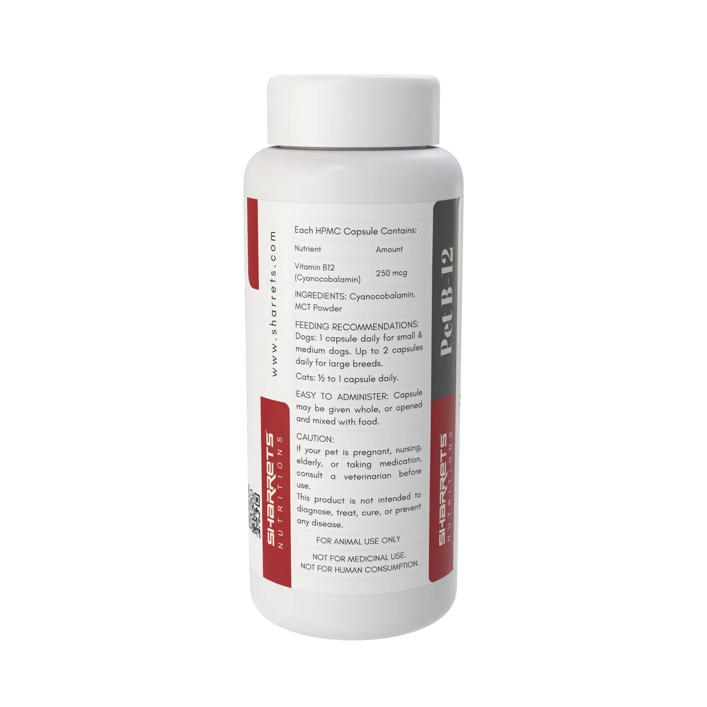 Vitamin B12 Capsules for Dogs & Cats 250 mcg | Sharrets