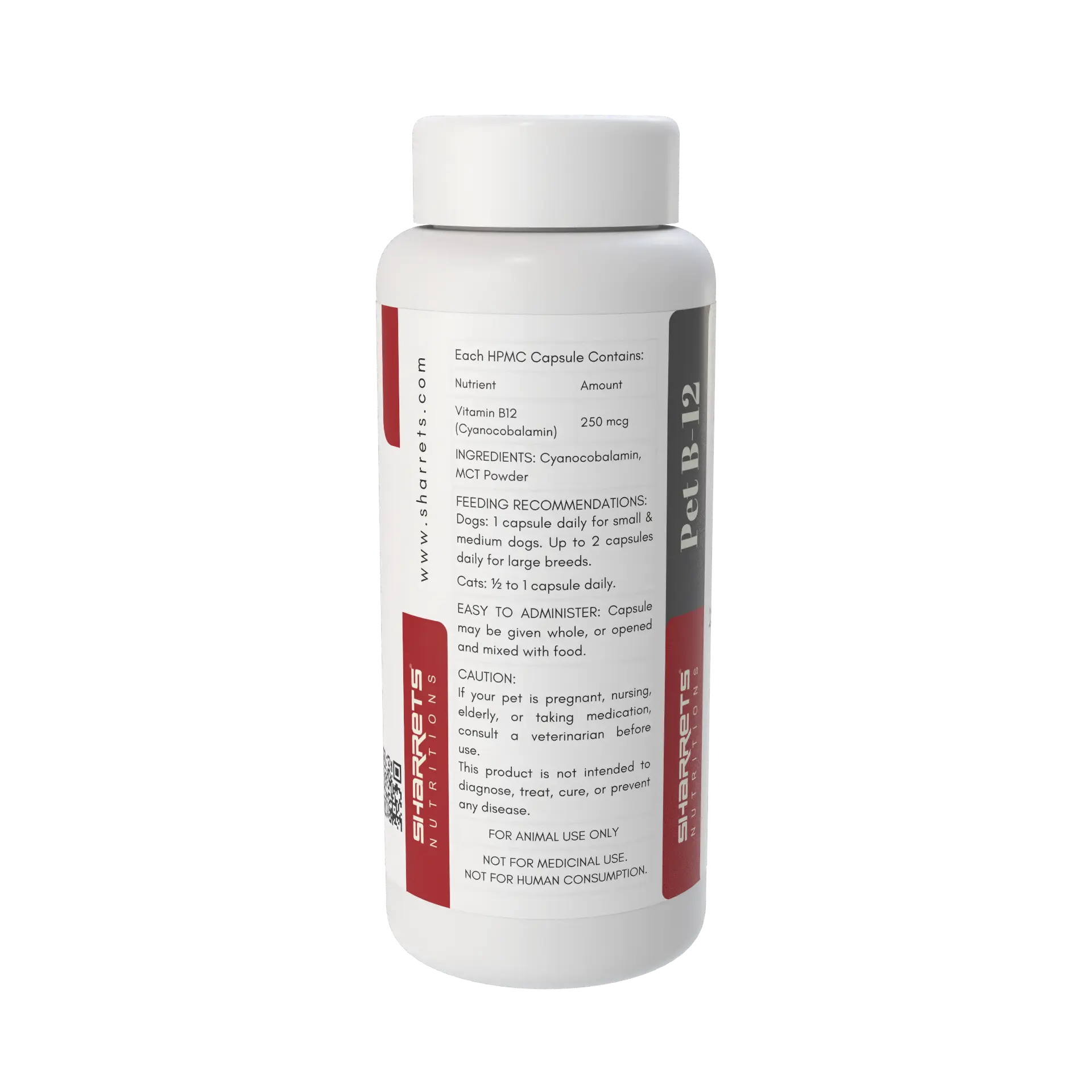 Vitamin B12 Capsules for Dogs & Cats 250 mcg | Sharrets