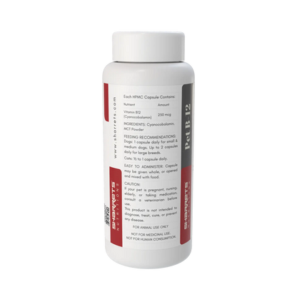 Vitamin B12 Capsules for Dogs & Cats 250 mcg | Sharrets