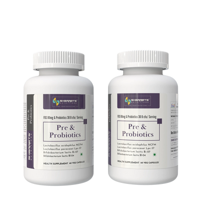 Pre and Probiotic Capsules 30 Billion CFU Gut Health Supplement – 2 x 60 Capsules Pack