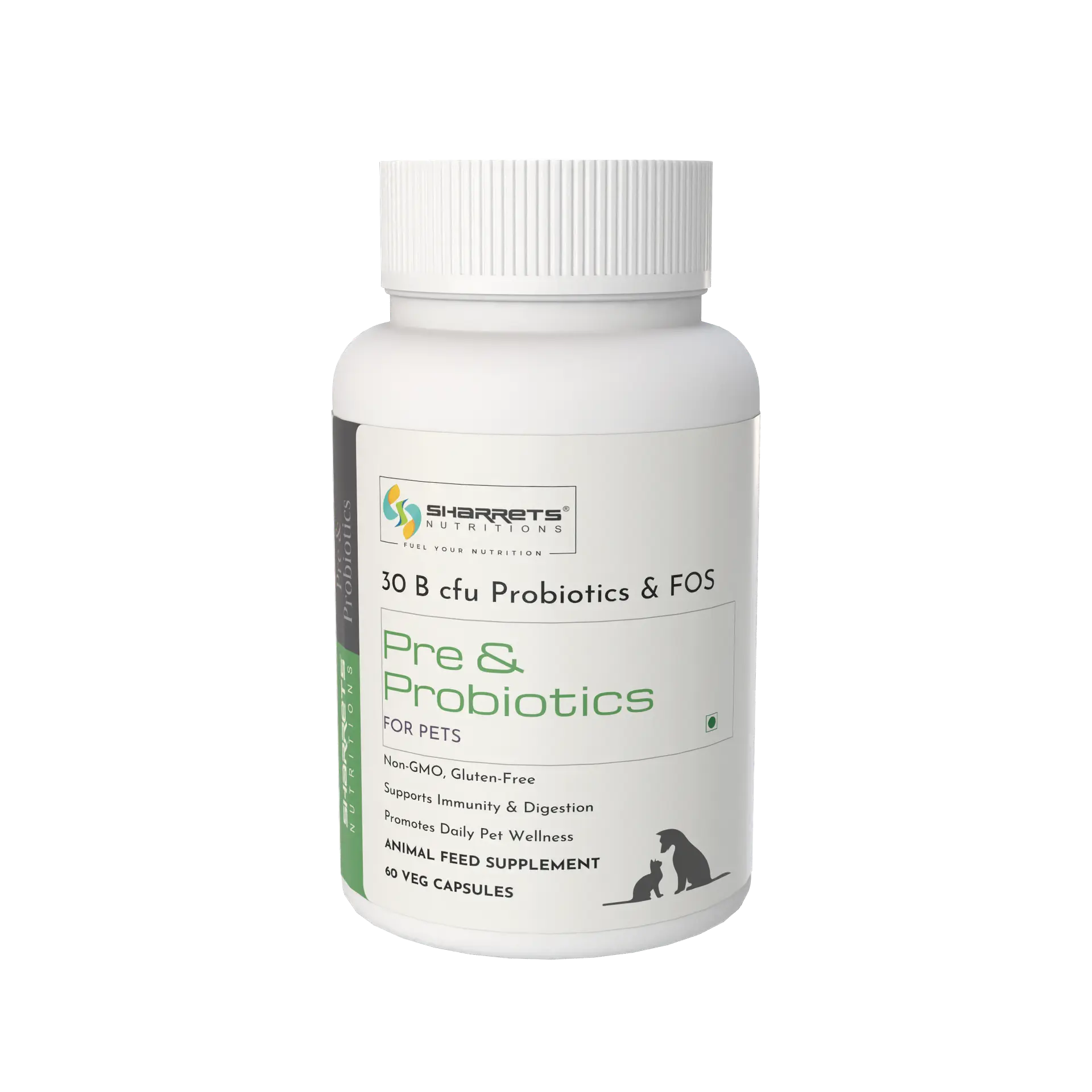 Prebiotic & probiotic capsules for dogs and cats – 30 billion CFU gut health supplement for digestion and immunity