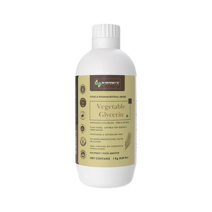 Pure vegetable glycerin 1 kg USP food grade edible vegan glycerin bottle