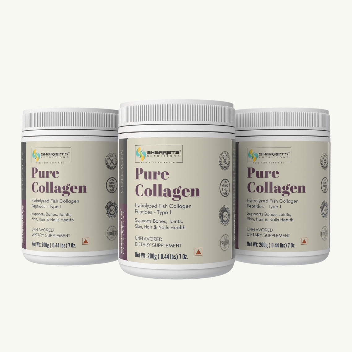 Sharrets Pure Hydrolyzed Fish Collagen Powder Supplement 200g