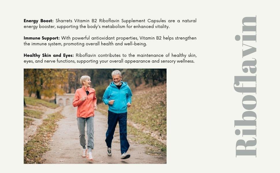 Riboflavin Vitamin B2 Capsules for Energy Metabolism Immune Support and Healthy Skin