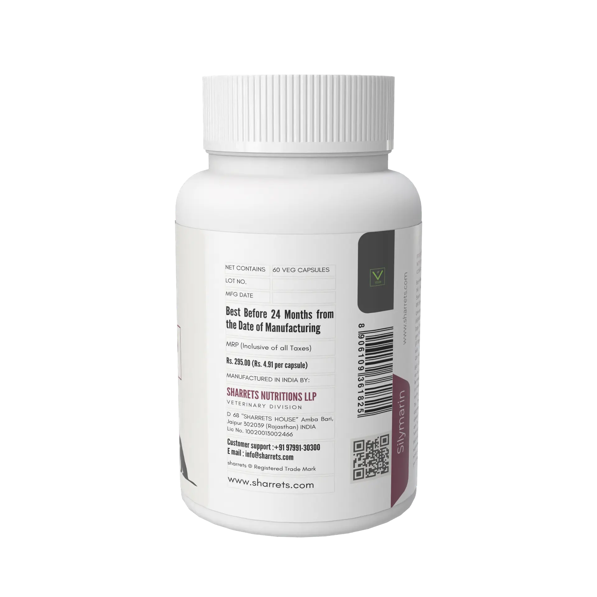 Silymarin Milk Thistle for Dogs and Cats – Liver Support Supplement for Animals 60 Capsules