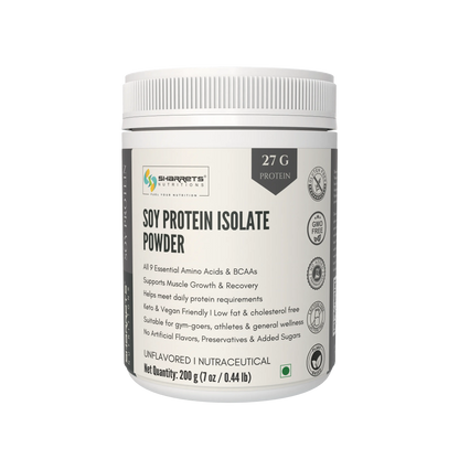 Soy Protein Isolate 90% Powder – 200g, Unflavored Plant Protein | Sharrets