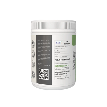 Sharrets Pure Spirulina Powder 200g nutrition information ingredients and amino acid profile