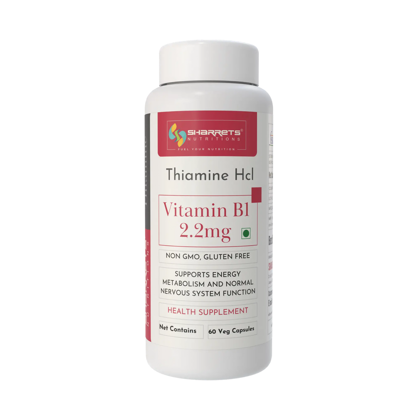 Vitamin B1 (Thiamine) 2.2mg Capsules – Energy & Metabolism Support