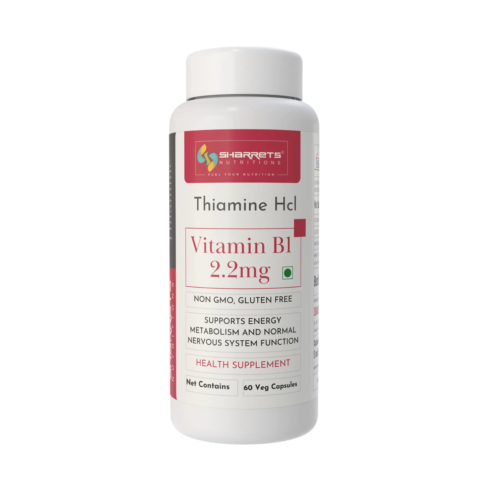 Vitamin B1 (Thiamine) 2.2mg Capsules – Energy & Metabolism Support