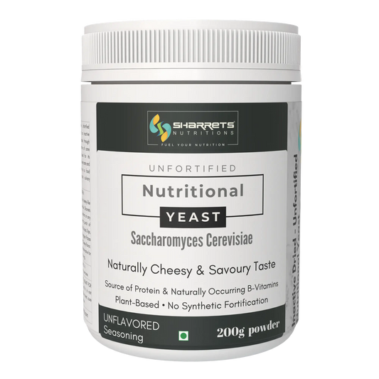 Sharrets Premium Unfortified Nutritional Yeast in India – Pure & Natural & Vegan- 200g