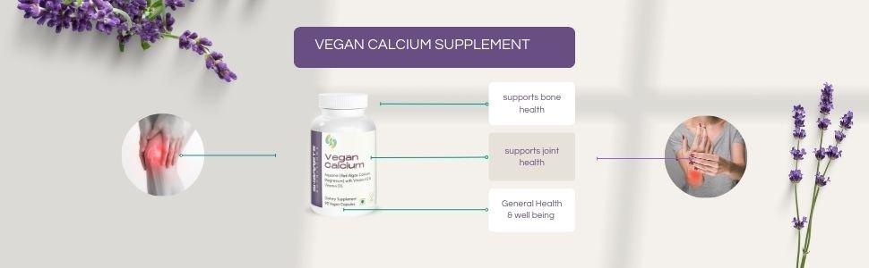 Vegan Calcium Supplement with Aquamin red algae calcium by Sharrets Nutritions supporting bone health joint health and calcium absorption