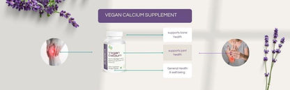 Vegan Calcium Supplement with Aquamin red algae calcium by Sharrets Nutritions supporting bone health joint health and calcium absorption