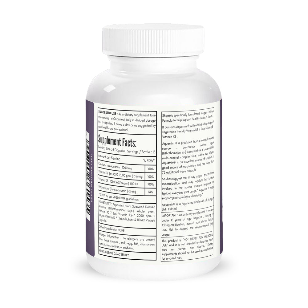 Vegan Calcium Supplement Capsules 