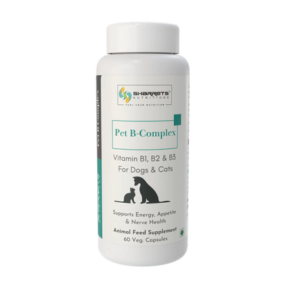 Sharrets Vitamin B complex capsules for dogs and cats 60 capsules pet vitamin supplement supporting energy metabolism and nerve health