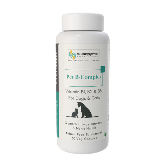Sharrets Vitamin B complex capsules for dogs and cats 60 capsules pet vitamin supplement supporting energy metabolism and nerve health