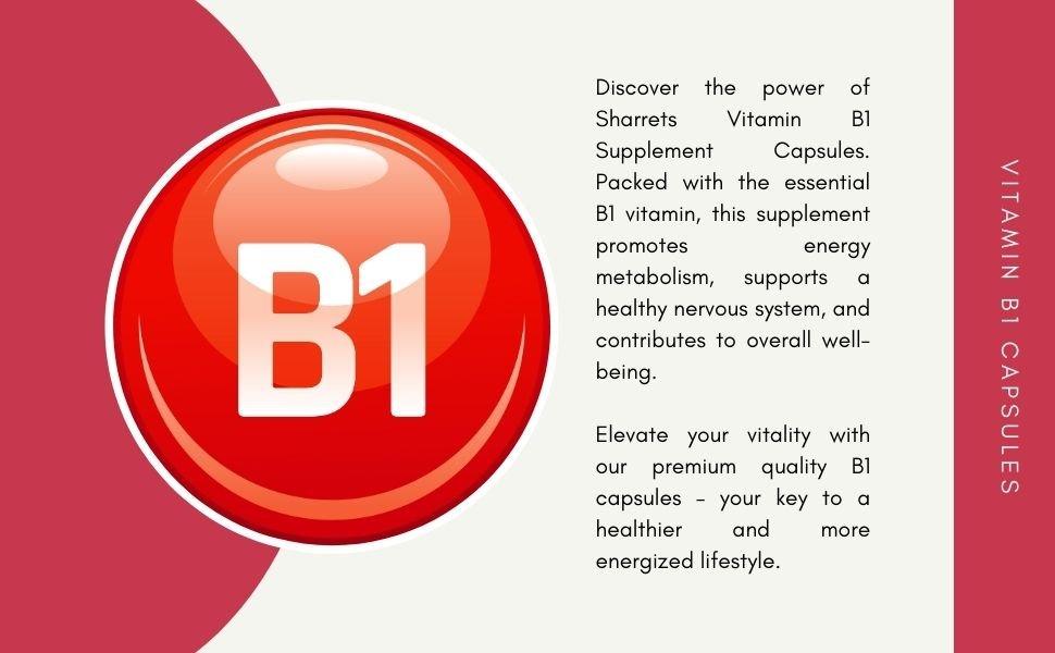 Vitamin B1 (Thiamine) Supplement for Energy Metabolism and Nervous System Support