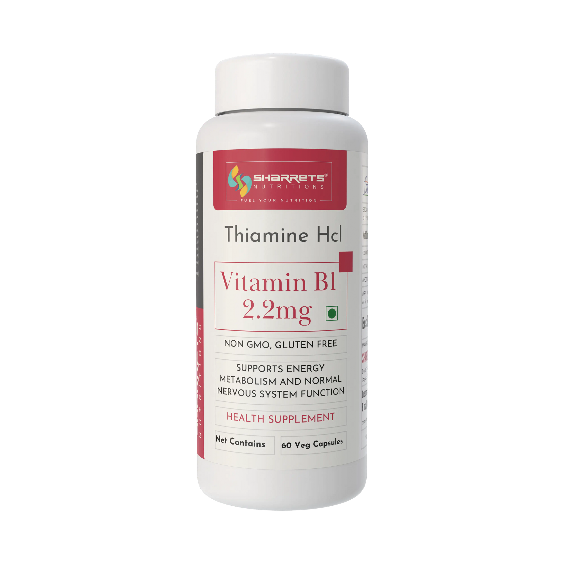 Vitamin B1 Thiamine Supplement 2.2 mg Capsules - sharrets 