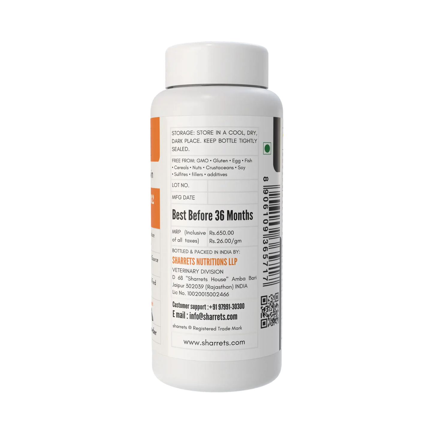 Pure vitamin B2 riboflavin powder for animal feed 20g supplement for livestock poultry aquaculture and companion animals