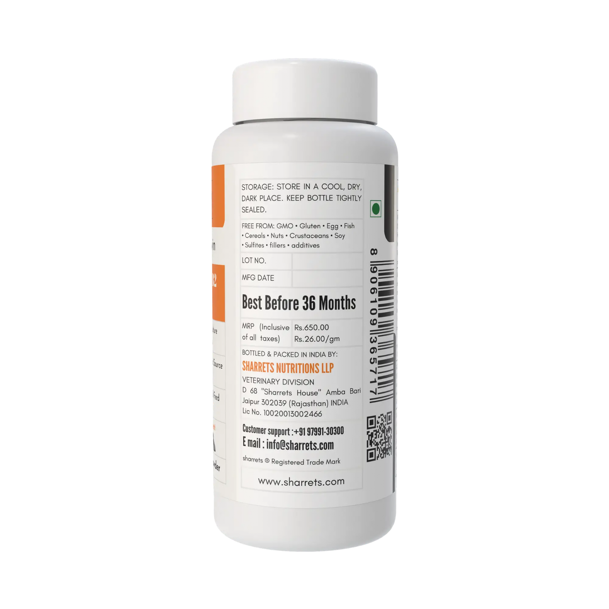 Pure vitamin B2 riboflavin powder for animal feed 20g supplement for livestock poultry aquaculture and companion animals