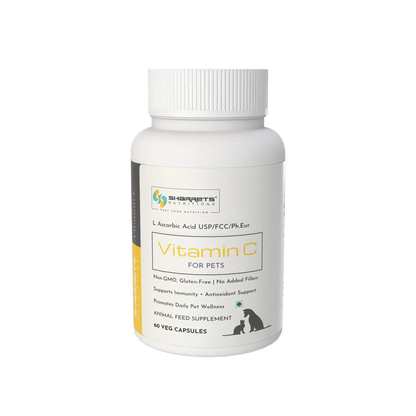 Vitamin C for Dogs & Cats – L-Ascorbic Acid pet supplement for immune and joint support by Sharrets Nutritions