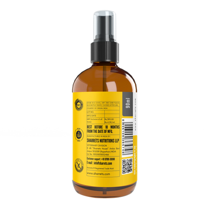 Product information and manufacturer details of vitamin D3 oral spray for dogs and cats 90ml