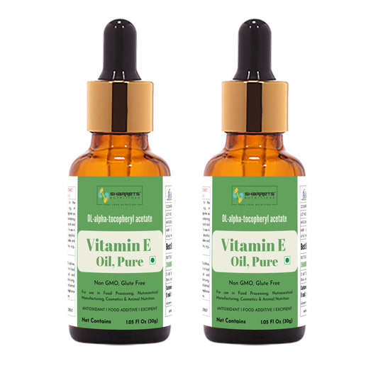 Liquid Vitamin E Acetate Oil 98% DL-Alpha Tocopheryl Acetate 30g x2 bottles by Sharrets Nutritions antioxidant vitamin E oil