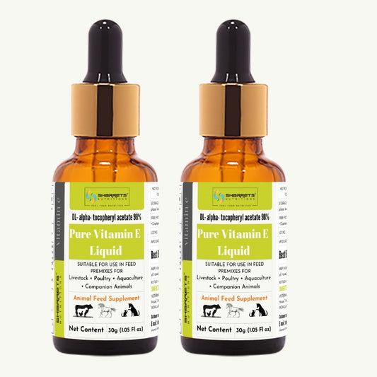 2 pack Vitamin E acetate oil for pets (30g x 2) – feed grade vitamin E supplement for dogs, cats and animals