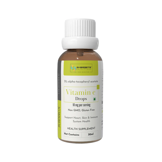 Vitamin E Drops 30ml – 10mg (100% ICMR RDA) DL-Alpha-Tocopheryl Acetate