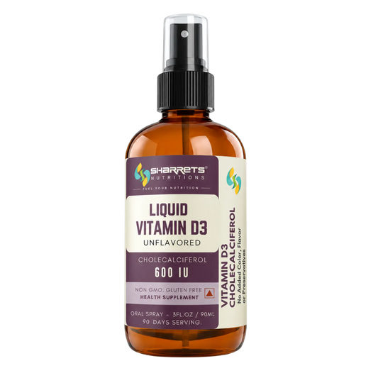 Sharrets Liquid Vitamin D3 600 IU Oral Spray | Cholecalciferol | Unflavoured | 90 Servings