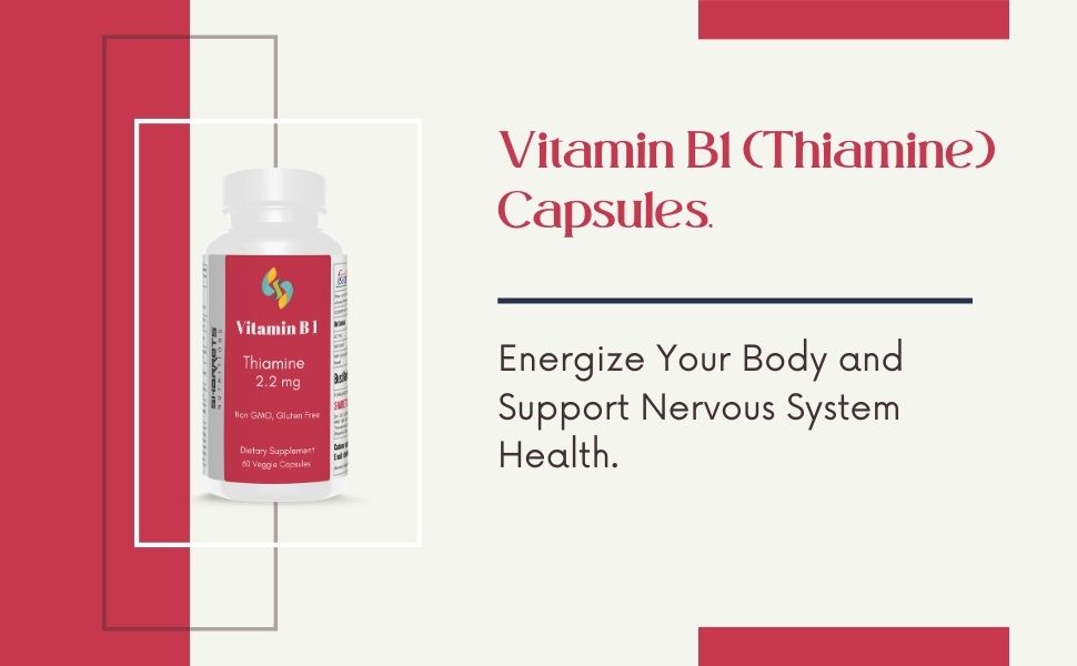 Vitamin B1 Thiamine Supplement capsules