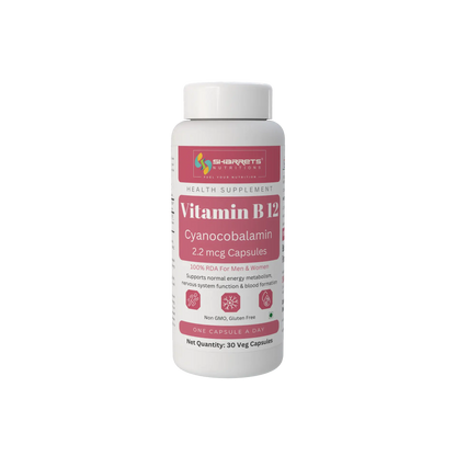 Vitamin B12 2.2 mcg Capsules | Cyanocobalamin | Sharrets Nutritions
