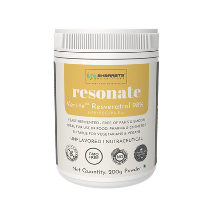 Yeast fermented trans resveratrol 200 g powder by Sharrets Nutritions